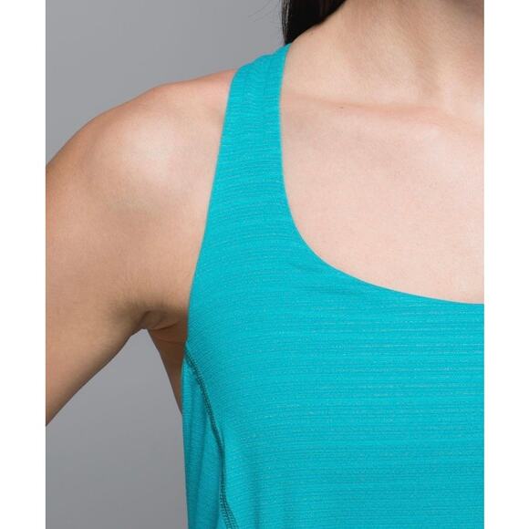 Lululemon Wild Tank Blue Tropics / Stripe Navy Tranquil Blue Tank Top Size 2 - Picture 3 of 11